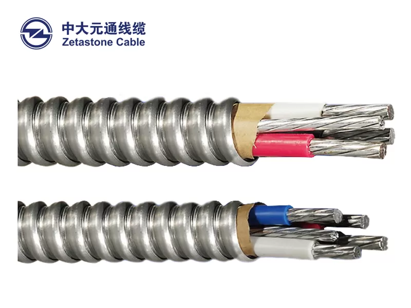 Cable blindado revestido de metal