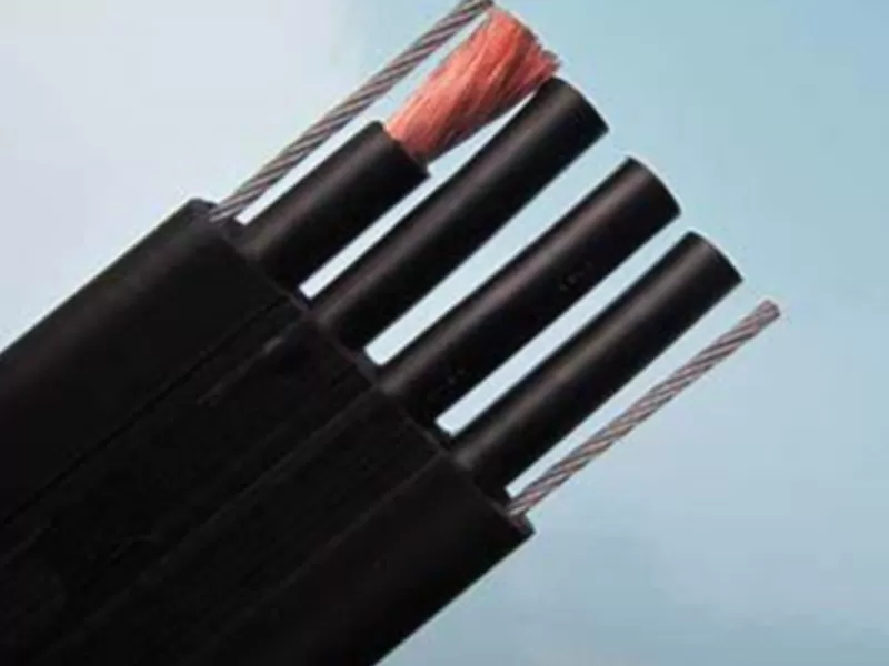 Cable de control plano de múltiples núcleos y cable de elevación de potencia para grúa y transportador