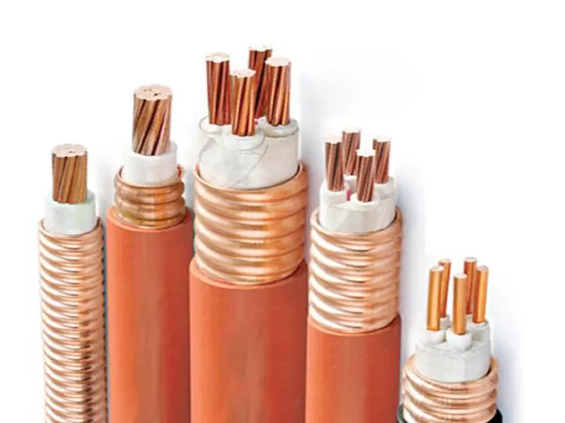 Cable ignífugo aislado mineral forrado metálico de cobre de varios núcleos